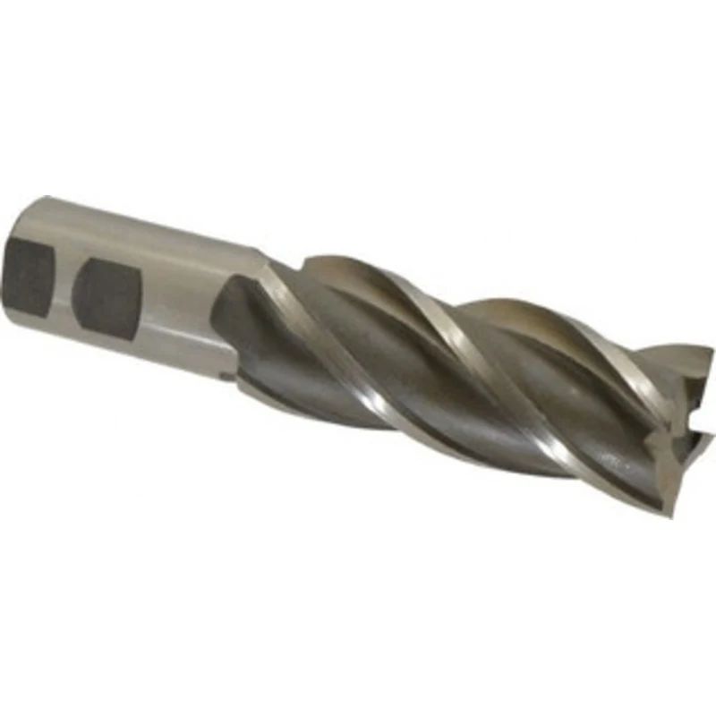 Value Collection 1-1/2, 4 LOC, 1-1/4 Shank Diam, 6-1/2 OAL, 4 Flute, High Speed Steel Square End Mill Single End, Unc...